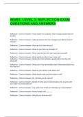 WNRS LEVEL 3- REFLECTION EXAM QUESTIONS AND ANSWERS