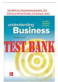 Test Bank for Understanding Business&comma; 13th Edition by William Nickels&comma; Jim McHugh&comma; Susan Mc&vert;&vert;ISBN&comma; 978-1260894851&vert;&vert;Chapters 1-20&vert;&vert;Complete Guide A&plus;
