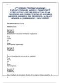 2ND VERSION PORTAGE LEARNING  PATHOPHYSIOLOGY NURS 231 EXAM REVIEW  COMPLIATION 1-10 EXAM 2026 ACTUAL EXAM  QUESTIONS AND CORRECT DETAILED ANSWERS  &lpar;VERIFIED ANSWERS&rpar; ALL ANSWERED &sol; ALREADY  GRADED A&plus; &vert; BRAND NEW&excl; &vert; 100&percnt; VERFIED 