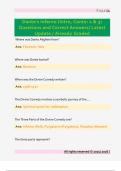 Dante's Inferno &lpar;Intro&comma; Canto&colon; 1 & 3&rpar;  Questions and Correct Answers&sol; Latest  Update &sol; Already Graded