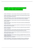 WNRS SELF-REFLECTION EXAM QUESTIONS AND ANSWERS