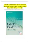 TEST BANKS For Family Practice Guidelines&comma; 6th Edition by Jill C&period; Cash&semi; Cheryl A&period; Glass&comma; Verified Chapters 1 - 23&comma; Complete Newest Version