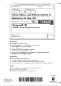 2025 Pearson Edexcel Level 1&sol; Level 2 GCSE &lpar;9&ndash;1&rpar; Geography B PAPER 1&colon; Global Geographical Issues 1GB0&sol;01 2025 Pearson Edexcel Level 1&sol; Level 2 GCSE &lpar;9&ndash;1&rpar; Geography B PAPER 1&colon; Global Geographical Issues 1GB0&sol;01