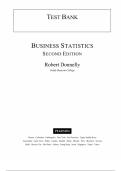 TEST BANK — Business Statistics, 2nd Edition — Robert A. Donnelly — ISBN 9780321925121
