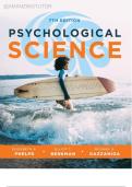 Test Bank For Psychological Science 7th Edition by  Elizabeth A&period; Phelps &comma; Elliot Berkman &lpar; All Chapters Covered&rpar; 