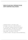 MOCK EXAM NHA VIRGINIA EXAM WITH VERIFIED SOLUTIONS