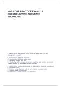 NAB CORE PRACTICE EXAM 110 QUESTIONS WITH ACCURATE SOLUTIONS