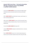 Georgia CAM License Exam &ndash; Community Association Manager Certification Practice Test&vert;&vert; GRADED A&plus;&vert;&vert;LATEST UPDATE 2025&sol;26