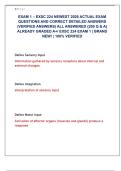 EXAM 1 &ndash; EXSC 224 NEWEST 2026 ACTUAL EXAM  QUESTIONS AND CORRECT DETAILED ANSWERS  &lpar;VERIFIED ANSWERS&rpar; ALL ANSWERED &lbrace;200 Q & A&rcub;  ALREADY GRADED A&plus;&sol; EXSC 224 EXAM 1 &vert; BRAND  NEW&excl; &vert; 100&percnt; VERIFIED 