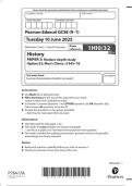 2025 Pearson Edexcel GCSE &lpar;9&ndash;1&rpar; History PAPER 3&colon; 1HI0&sol;32 Modern depth study Option 32&colon; Mao&rsquo;s China&comma; c1945&ndash; 76