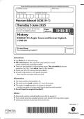 2025 Pearson Edexcel GCSE &lpar;9&ndash;1&rpar; 1HI0&sol;B1 History BOOKLET B1&colon; Anglo&ndash;Saxon and Norman England&comma; c1060&ndash;88