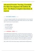 Advanced Practice Nursing&colon; Essentials For Role Development 4th Edition By Joel &vert; Test Bank &lpar;Complete Questions & Answer