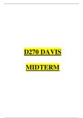WGU D270 DAVIS MIDTERM EXAM 2025 QUESTIONS AND ANSWERS ALL VARIFIED AND ACCURATE GARANTEED A&plus; PASS
