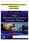 Test Bank For Ruppel's Manual of Pulmonary Function Testing&comma; 12th Edition&comma; By Carl Mottram All Chapters 1-13 LATEST 2025