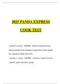 Panda Express Cook Test 2025&sol;2026 Exam Questions and Detailed Answers