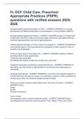 FL DCF Child Care&comma; Preschool Appropriate Practices &lpar;PSPR&rpar; questions with verified answers 2025-2026