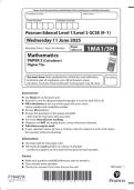 2025 Pearson Edexcel Level 1&sol;Level 2 GCSE 1MA1&sol;3H Mathematics PAPER 3 &lpar;Calculator&rpar; Higher Tier