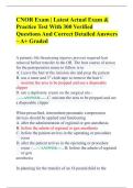 CNOR Exam &vert; Latest Actual Exam & Practice Test With 300 Verified Questions And Correct Detailed Answers &ndash; A&plus; Graded