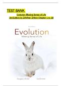 Full Test Bank &ndash; Evolution&colon; Making Sense of Life&comma; 3rd Edition by Zimmer & Emlen&comma; Chapters 1&ndash;18