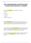 D005 CONSIDERATIONS FOR INSTRUCTIONAL PLANNING EXAM QUESTIONS & ANSWERS