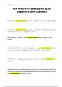 TSA FORENSIC TECHNOLOGY EXAM QUESTIONS WITH ANSWERS