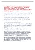   Nursing Care of Children VATI &lbrack;ACTUAL EXAM WITH  RATIONALE&rsqb; LATEST VERSION &lbrack;QUESTIONS AND  ANSWERS&rsqb; DETAILED AND VERIFIED FOR  GUARANTEED PASS- LATEST UPDATE 2025 GRADED  A &lpar;BRAND NEW&excl;&excl;&rpar;