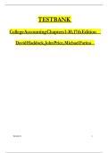 Test bank for college accounting 17th Edition David Haddock&comma; John Price&comma; Michael Farina&period;