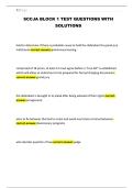 SCCJA BLOCK 1 TEST QUESTIONS WITH SOLUTIONS