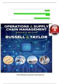 Operations Management&colon; Creating Value Along the Supply Chain&comma; 11th Edition &ndash; Russell &ndash; Verified Test Bank Chapters 1&ndash;17 Complete
