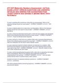  Exam &lpar;elaborations&rpar; ATI VATI Maternity Newborn Assessment  BUNDLE