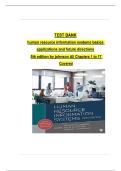 Test Bank for Human Resource Information Systems Basics&comma; Applications&comma; and Future Directions 5th Edition By Richard D&period; Johnson&semi; Kevin D&period; Carlson&semi; Michael J&period; Kavanagh