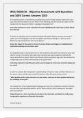 WGU D668 OA - Objective Assessment with Questions and 100&percnt; Correct Answers 2025
