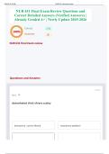NUR 631 Final Exam Review Questions and Correct Detailed Answers &lpar;Verified Answers&rpar; &vert; Already Graded A&plus; &vert; Newly Update 2025-2026
