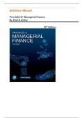 Solutions Manual for Principles of Managerial Finance&comma; 16th Edition by Chad J&period; Zutter &comma;Verified Chapters 1-19&vert;&vert; Latest Update 2025