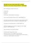 FIN 380 Final Exam Study Guide With complete Questions and answers Newest RATED A&plus; 2025&sol;2026 