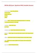 UW Bio 200 Exam  Questions With Complete Answers