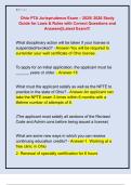 Ohio PTA Jurisprudence Exam &ndash; 2025&sol; 2026 Study  Guide for Laws & Rules with Correct Questions and  Answers&vert;&vert;Latest Exam&excl;&excl;&excl; 