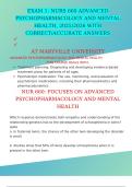 EXAM 1&colon; NURS 660 ADVANCED PSYCHOPHARMACOLOGY AND MENTAL HEALTH&comma; 2025&sol;2026 WITH CORRECT&sol;ACCURATE ANSWERS