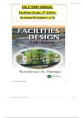 Solution Manual for Facilities Design 5th Edition by Sunderesh Heragu All Chapters &lpar;1-15&rpar; Isbn&colon; 9781032258058 &vert;&vert;Complete A&plus; Guide
