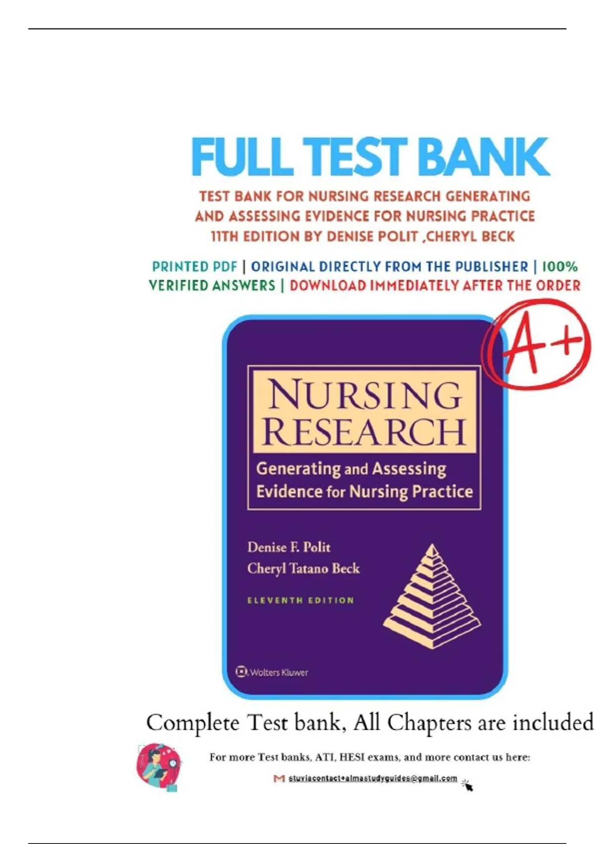 Test Bank For Nursing Research Generating and Assessing Evidence for ...