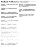 Fire Safety Test Questions and Answers