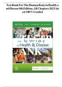 The Human Body in Health and Disease&comma; 8th Edition &ndash; Complete Test Bank with Questions and Answers &lpar;All Chapters&comma; Verified Study Guide&rpar;
