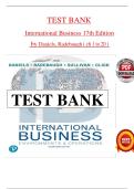Full Test Bank &ndash; International Business&comma; 17th Edition by Daniels & Radebaugh&comma; Chapters 1&ndash;20