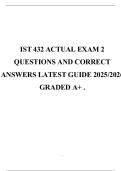 IST 432 ACTUAL EXAM 2 QUESTIONS AND CORRECT ANSWERS LATEST GUIDE 2025&sol;2026 GRADED A&plus; &period;
