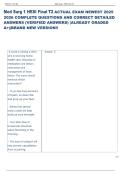 Med Surg 1 HESI Final T2 ACTUAL EXAM NEWEST 2025  2026 COMPLETE QUESTIONS AND CORRECT DETAILED  ANSWERS &lpar;VERIFIED ANSWERS&rpar; &vert;ALREADY GRADED  A&plus;&vert;&vert;BRAND NEW VERSION&excl;&excl; 