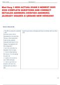 Med Surg 1 HESI ACTUAL EXAM 5 NEWEST 2025  2026 COMPLETE QUESTIONS AND CORRECT  DETAILED ANSWERS &lpar;VERIFIED ANSWERS&rpar;  &vert;ALREADY GRADED A&plus;&vert;&vert;BRAND NEW VERSION&excl;&excl;