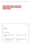 CANC 380 FINAL EXAM 2025 QUESTIONS WITH COMPLETE SOLUTIONS&excl;&excl;