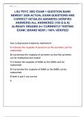 LSU PSYC 3082 EXAM 1 QUESTION BANK  NEWEST 2026 ACTUAL EXAM QUESTIONS AND  CORRECT DETAILED ANSWERS &lpar;VERIFIED  ANSWERS&rpar; ALL ANSWERED &lbrace;150 Q & A&rcub;  ALREADY GRADED A&plus;&sol; CURRENTLY TESTING  EXAM &vert; BRAND NEW&excl; &vert; 100&percnt; VERIFIED 