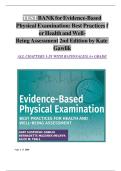 Test Bank For Evidence-Based Physical Examination&colon; Best Practices for Health and Well-Being Assessment 2nd Edition by Kate Gawlik&period; Latest 2025