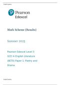Pearson Edexcel Level 3 GCE 